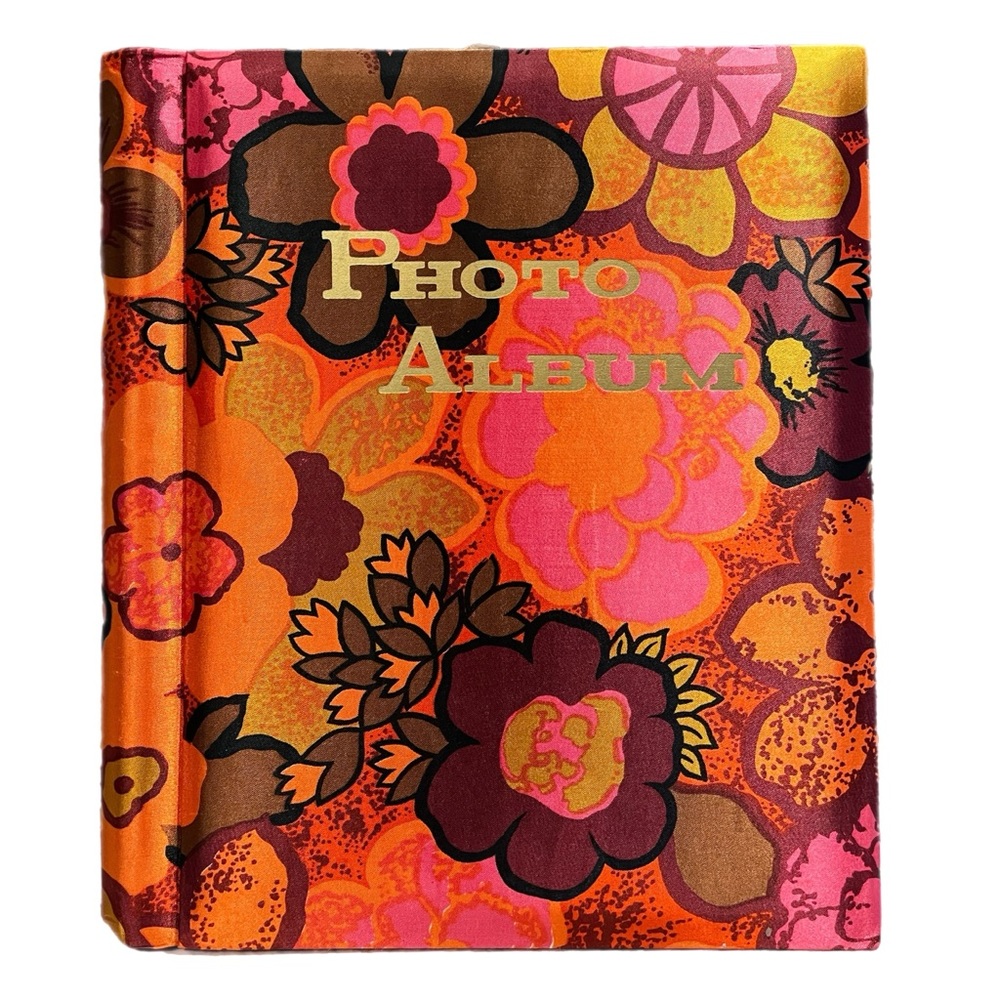 VINTAGE 1960s Satin Floral Photo Album